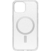 OtterBox iPhone 15, iPhone 14, and iPhone 13 Symmetry Series Clear Case - Stardust (Clear/Silver), Snaps to MagSafe, Ultra-Sleek, Raised Edges Protect Camera & Screen