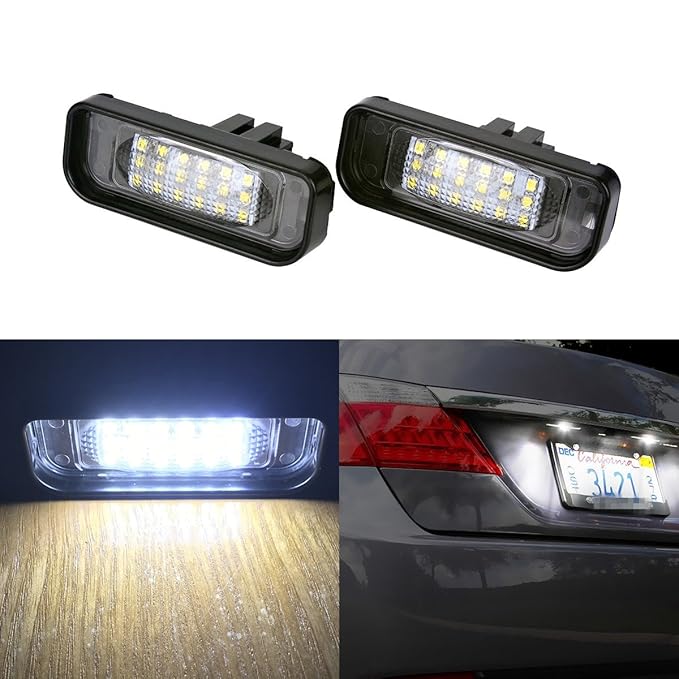 2Pcs Error Free LED License Plate Light for Mercedes Benz