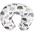 Boppy Nursing Pillow and Positioner—Original | Neutral Wildlife, Forest Animals on White | Breastfeeding, Bottle Feeding, Bab