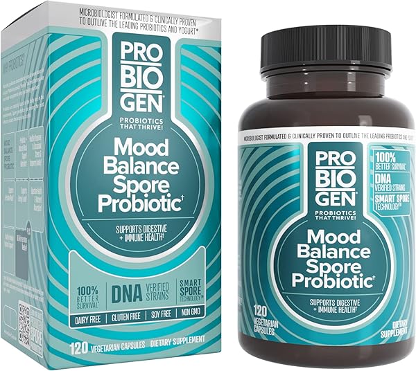 PROBIOGEN STRESS & MOOD BALANCE PROBIOTIC ASHWAGANDHA SUPPLEMENT, 120 COUNT