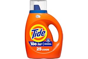 Tide Laundry Detergent Liquid, Original Scent, 25 Loads, Works on 100% of Common Stains, Laundry Soap, Liquid Laundry Deterge