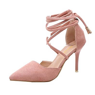 Elecenty Sandalen Damen Schuhe,Schuh Sommerschuhe Shoes Sandaletten Frauen Wildleder High Heels Hoch Absatz Niet Badesandalet