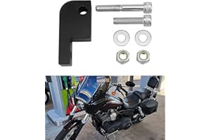 ULZOZN Headlight Extension Block for 39-49mm Fairing Front End Fit for Harley Davidson Dyna Fork T-Sport FXDL FXDF FXDB FXDWG Motorcycle Headlight Mounting Block with Screws Aluminum Black