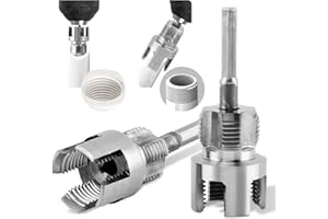 HERXSIN 2PCS Pipe Threading Tool for Internal & External Threads Dual End 1/2" NPT & 3/4" NPT Die for PPR/PVC/MPP Pipes Hex Shank for Power Drills Pvc pipes threader Inside pipe cutter(COLOR:Silver)