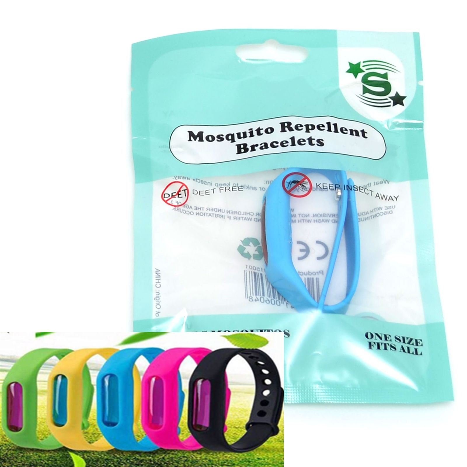 SHATCHI Gift for All Occasions Limited Natural Repellent Mosquito Insect Bracelet Non Toxic Deet-Free Band Soft Rubber Material