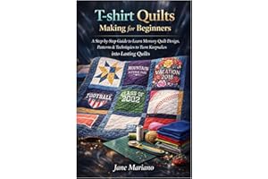 T-shirt Quilts Making for Beginners: A Step-by-Step Guide to Learn Memory Quilt Design, Patterns & Techniques to Turn Keepsak