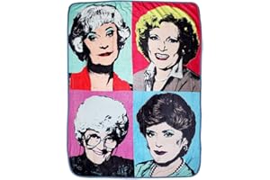 JUST FUNKY Golden Girls Themed Warhol Fleece Blanket Comforter | 45"x60" Stadium Blanket