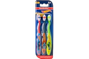 Brush Buddies Hot Wheels Toothbrush for Kids, Toddler Toothbrushes, Children's Toothbrushes, Soft Bristle Toothbrushes for Ki