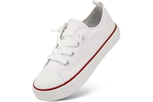 COFOPO Toddler Little Kid Cushioned Canvas Shoes Slip On Sneakers Soft and Durable