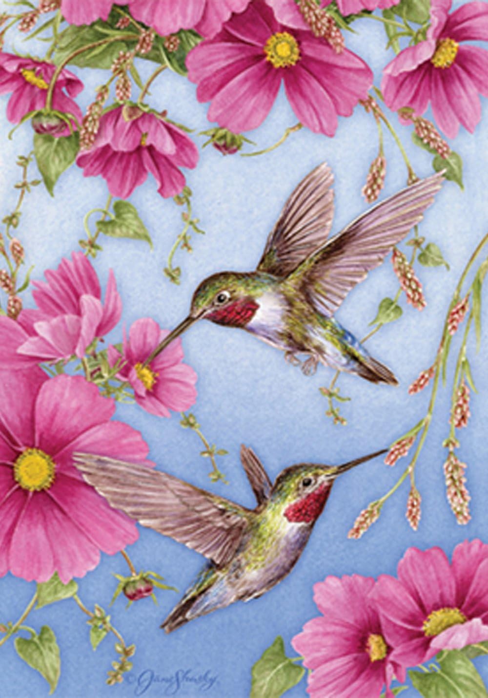 Best Hummingbird Garden Flag 28X40