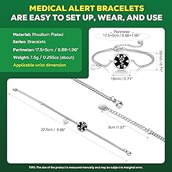 Theluckytag Upgraded Medical Bracelets Men Women