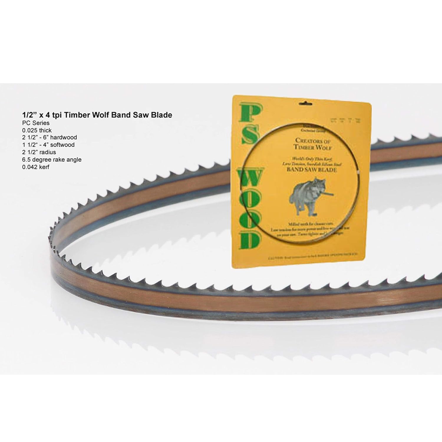 Timber Wolf Bandsaw Blade 1/2" x 105", 4 TPI Band Saw Blades