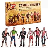 BOHS Zombie Action Figures, 6-Pack 4-Inch Monster Toys | Swappable body parts; articulated movement; non-toxic PVC with smooth edges; Halloween favors and cake toppers; ages 3+