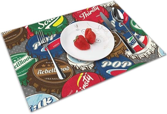 Not Applicable Anti-Rutsch-Tischmatten mit Sonnenblumenmotiv, Nicht