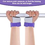 Abeillo Gymnastics Grips Wristbands Set Purple for Kids Girls X-Small view 5