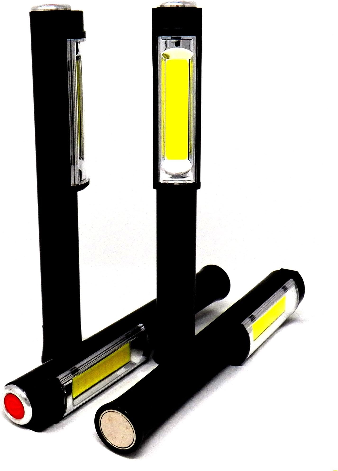 IIT 41100 Mini COB LED Magnetic Pocket Light with Emergency Red Flasher 4 Pack