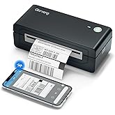 Gloryang Bluetooth Thermal Shipping Label Printer, 4X6 Inkless Label Machine for iOS, Android, Laptop, Wireless Printer for Small Business, Compatible with Amazon, UPS, Shopify, Black