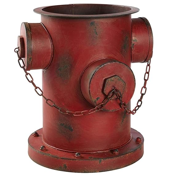 Blumentopf Übertopf Hydrant Shabby Chic Rostoptik Eisen ca. 35 x 32 x 36cm rot
