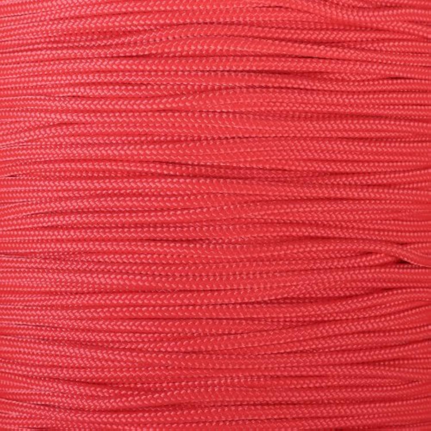 PARACORD PLANET 10, 25, 50, and 100 Foot Hanks of 425 Paracord (3mm) - Made of 100% Nylon for Tactical, Crafting, Survival, General Use, and Much More (Scarlet Red, 100 Feet)