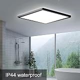 MLOQI 36W LED Bathroom Ceiling Light IP44 5000K Daylight White Black Edge view 3