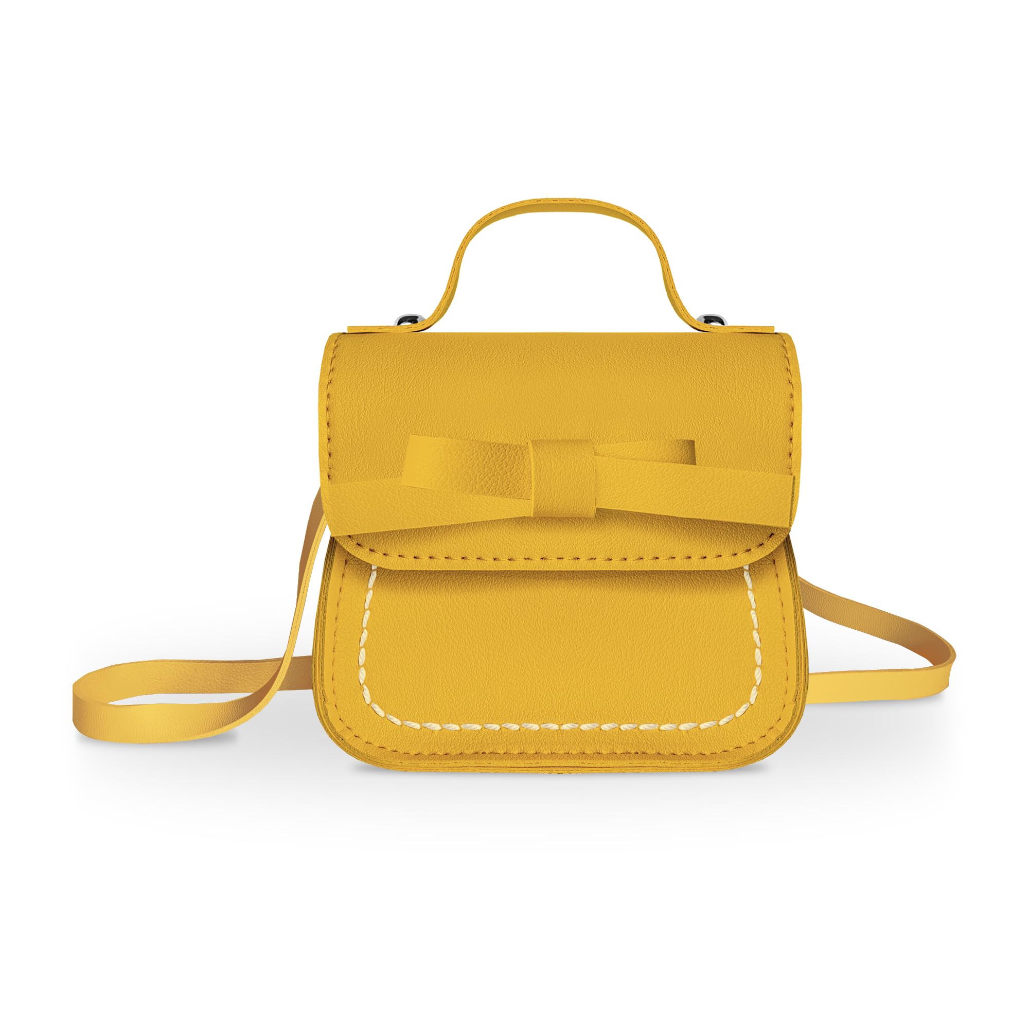 Photo 1 of Mayplous Girls Shoulder Bag Mini Handbag for Age 2-5 Height 80-110cm/31.5"-43.3" (Yellow)