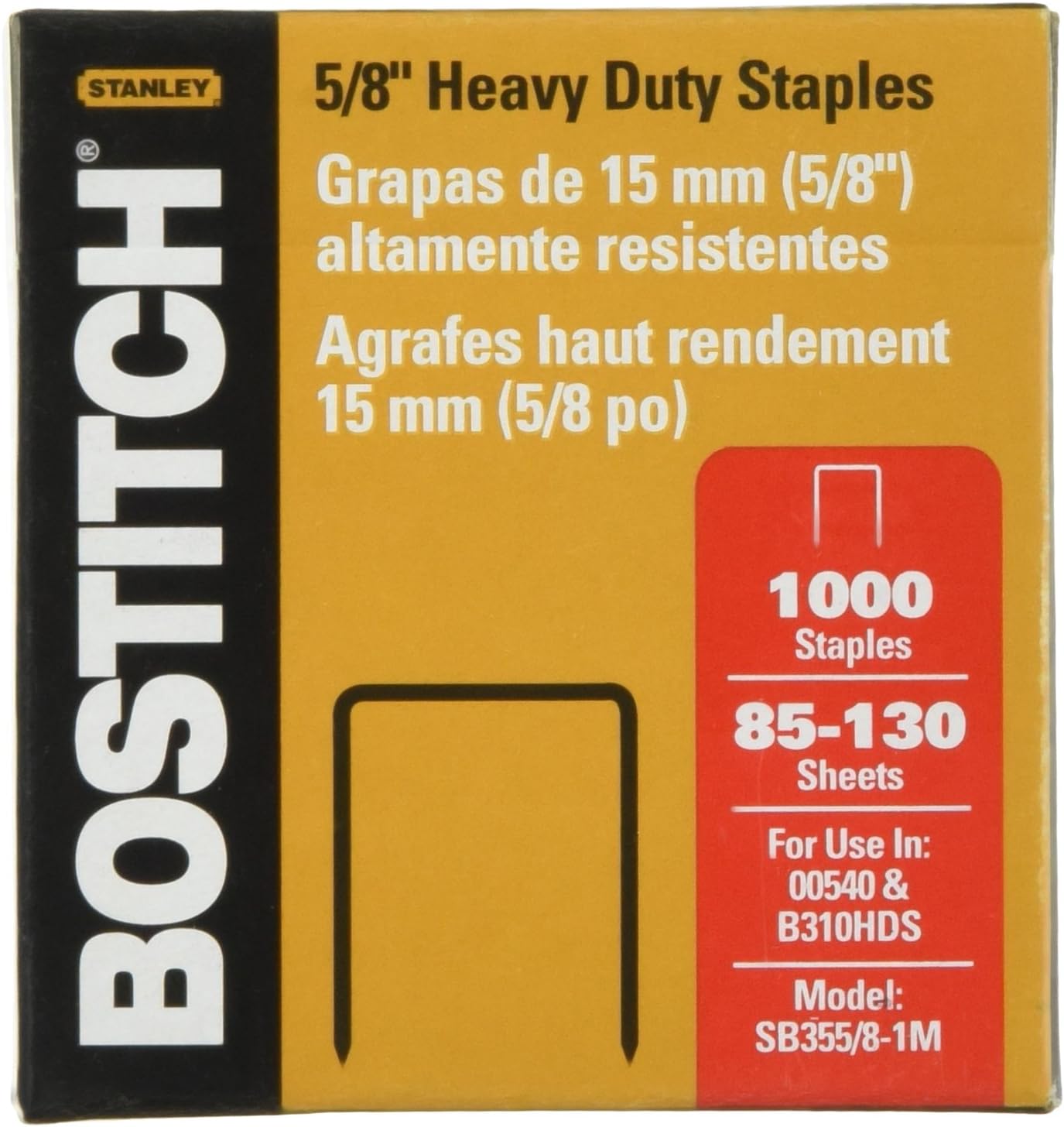 Bostitch Office SB351/2-1M Heavy Duty Premium Staples : General Purpose Staples : Office Products