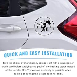 Augeny Funny Car Fuel Tank Sticker, EF Logo