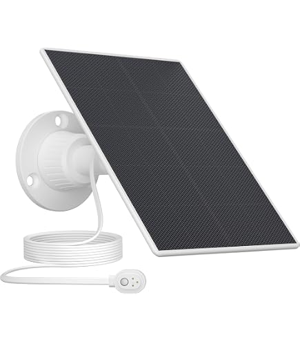 Arlo Solar Panel Charger (2021 Released) - Arlo Certified Accessory - Works With Arlo Ultra, Ultra 2, Pro 3, Pro 4 And Pro 3 Floodlight Cameras, Weather Resistant, Easy Installation, White - VMA5600