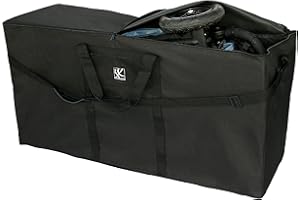 J.L. Childress Standard & Dual Stroller Bag - Travel Bag for Airplane, Fits Most Single & Double Baby Strollers, Airport Accessories for Gate or Baggage Check, Adjustable Strap - X-Large, Unpadded