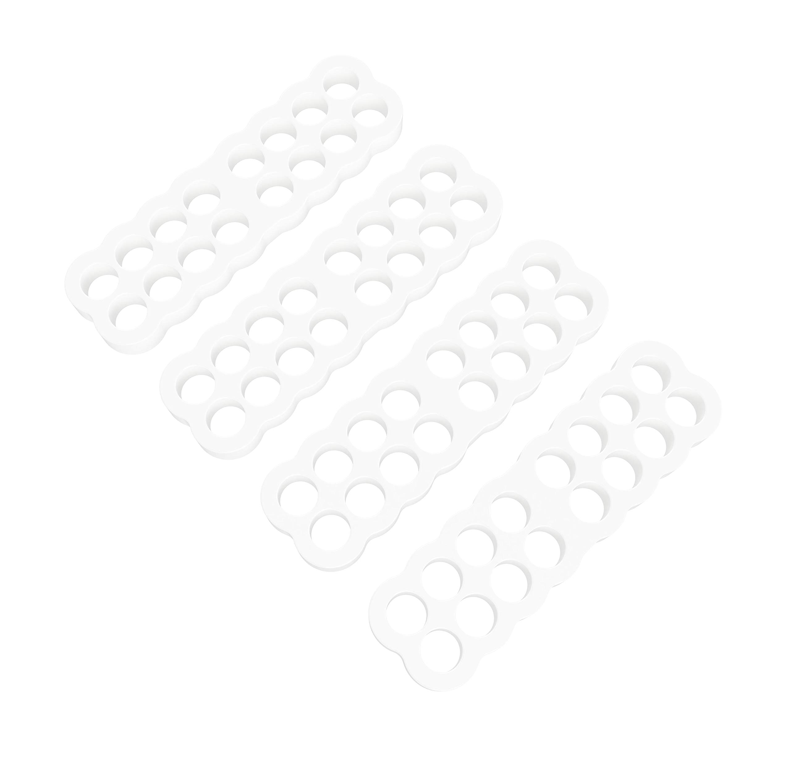 Savant PCs Sleeved Closed Cable Comb, 16-Pin (2 x 8-Pin) PCIe, 4-Pack (White)