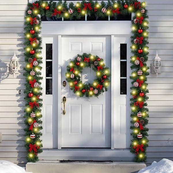 CEENNA EXTRA LONG 15FT CHRISTMAS GARLAND WITH 100...