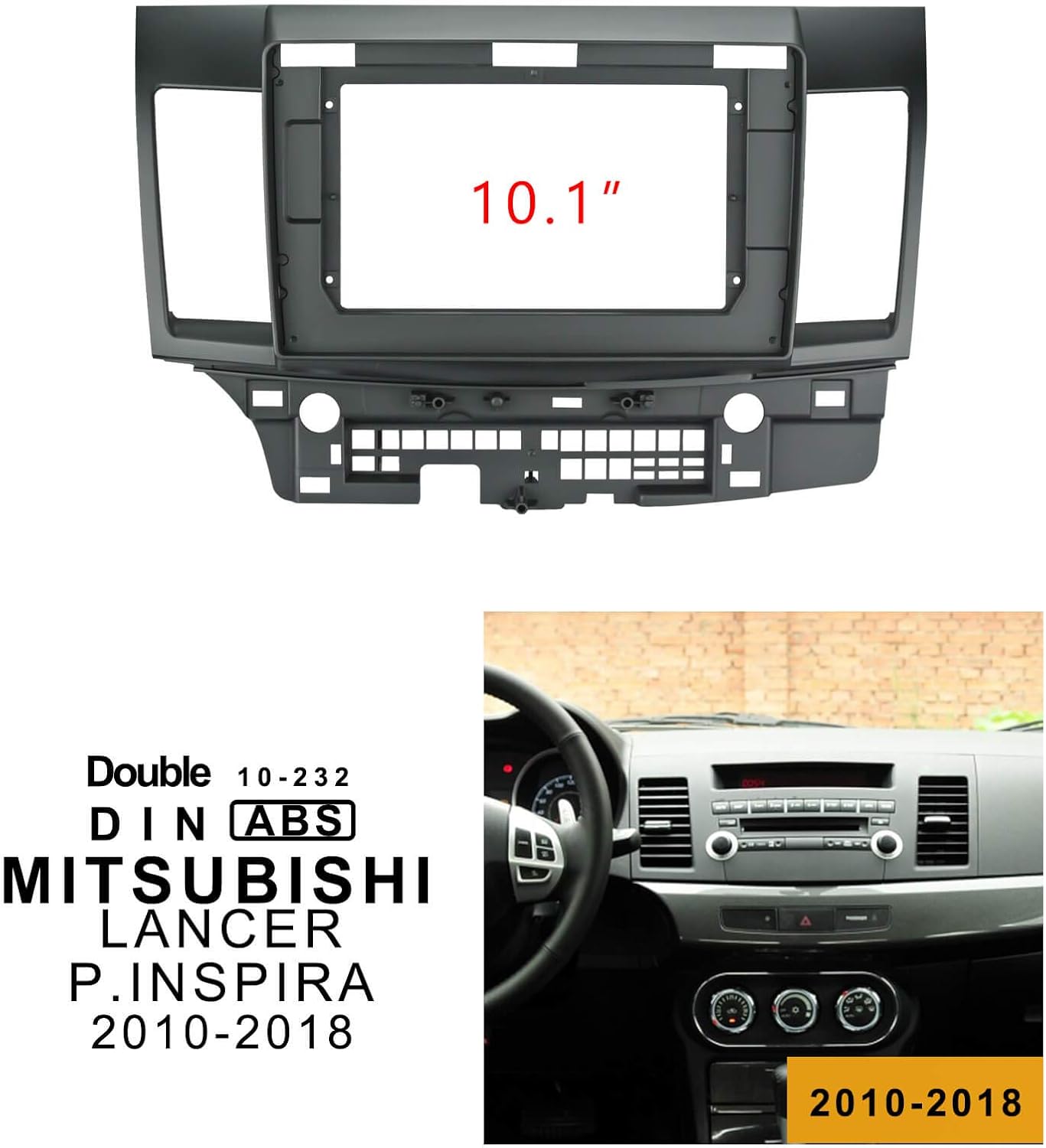 10.1 Inch Double DIN Installation Dash Kit For MITSUBISHI LANCER P