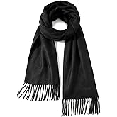 WAMSOFT Cashmere Winter Scarf for Women Men | Plaid Solid Thick Wrap for Cold Weather | Lightweight Scarves for Travel