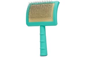 Jelly Pet Universal Slicker Brush for Dogs, Dog Grooming Brush, Remove Tangles and Dead Undercoat, Tuffer Than Tangles, Doodle Huskie Sheep Dog Golden Retriever German Shepherd, Firm Pins, Teal, Large
