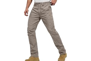 FREE SOLDIER Men's Cargo Pants Water Resistant Ripstop Tactical Pants for Men Work Pants Lightweight Outdoor Hiking Pants Men