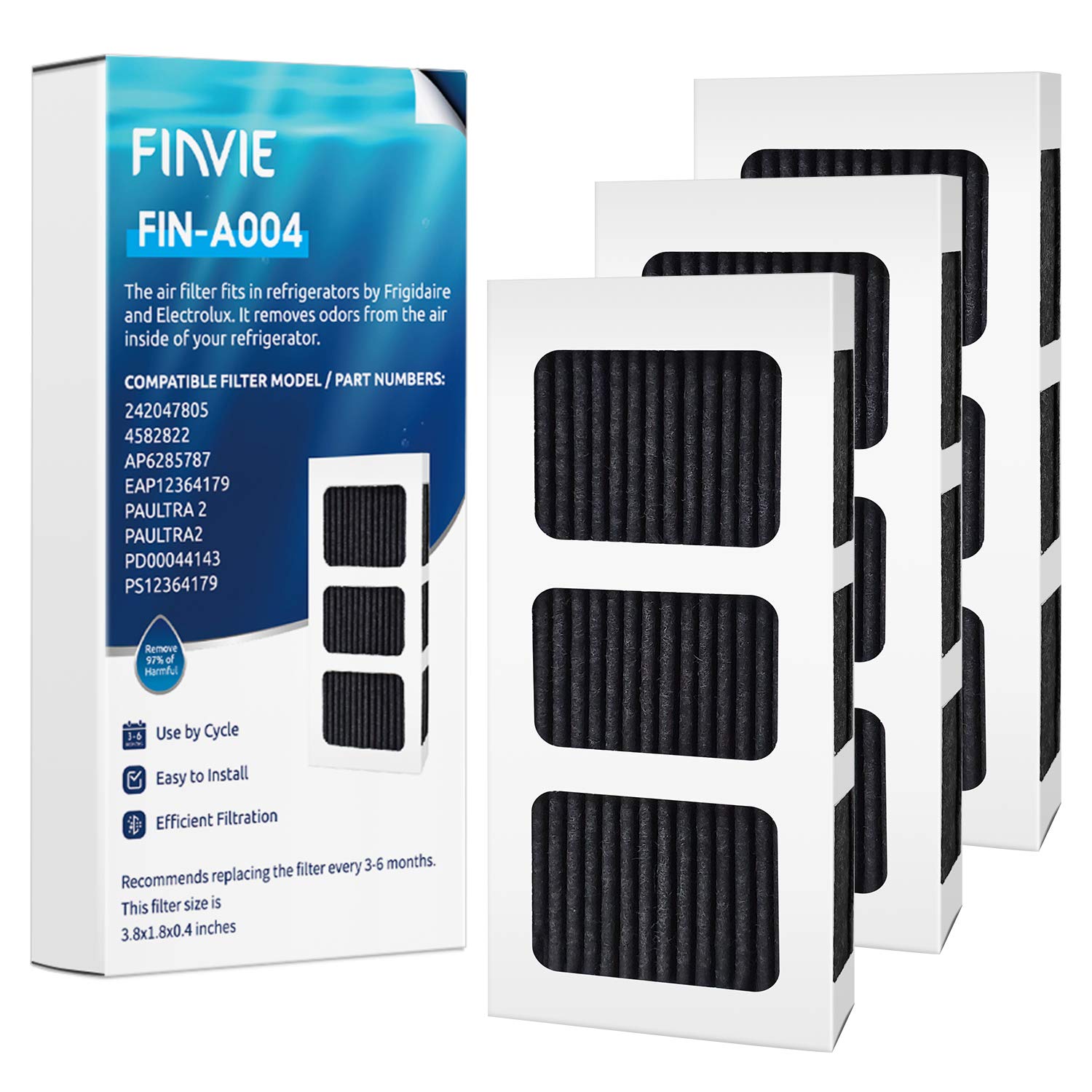 FINVIE PAULTRA2 Refrigerator Air Filter Replacement, Compatible With
