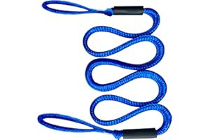 NIUTRIP Bungee Boat Dock Line,Dock Tie Mooring Rope Stretchable Docking String with Foam Float for Pontoon,Jet Ski, SeaDoo,WaveRunner,Kayak,Boating Gifts for Men,Fishing Boat Accessories,7-10FT (Blue)