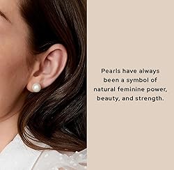 THE PEARL SOURCE Round White Freshwater Real Pearl