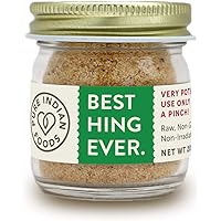 Pure Indian Foods Best Hing Ever (Asafoetida Powder), 20g Glass Bottle - Green Label - Indian Spice for Garlic & Onion…