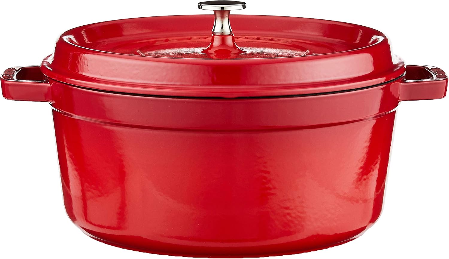 Staub Cast Iron Round Cocotte, 5.5-quart, Cherry: Dutch Ovens: Kitchen & Dining