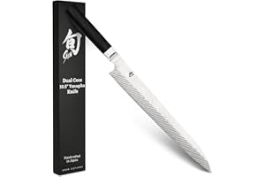 Shun Cutlery Dual Core Yanagiba Knife, 10.5", Traditional Design, Glides Through Cuts of Fish with Ease, Handcrafted Japanese