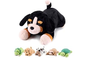 gnomantic Bernese Mountain Dog Weighted Stuffed Animals - 22 Inch 4.5 Pounds Weighted Plushies Dog Stuffed Animal - Big Plush Pillow - Cute Plush Toy Gifts for Kids & Adults (22" 4.5 lbs)