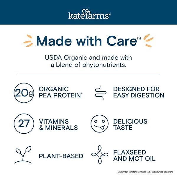 KATE FARMS ORGANIC 1.8 RENAL SUPPORT SHAKE, VANILLA, 20G PROTEIN, 27 VITAMINS AND MINERALS, SPECIALIZED DIALYSIS NUTRITION SUPPORT, 8.45 OZ (12 PACK)