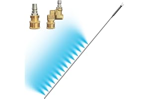 YOEGOWU Radiator Cleaning Wand–5000+PSI Radiator Flush Tool Compatible with Car Washer,Trucks,RVs, Dual Water/Air Cleaning, Includes Nozzles Quick Couplers Fits 5000+ PSI (39 inch without M22 Adapter)