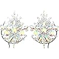 Neva Nude Crystal Nipztix Pasties Nipple Covers for Festivals Raves, Medical Grade Adhesive, Waterproof, Made in USA