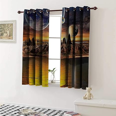 Amazon Com Shenglv Fantasy Customized Curtains Alien Planet With