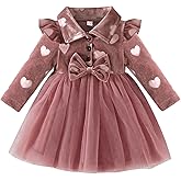 Rosibel Baby Girls Velvet Tutu Dress Infant Girl Special Occasion Clothes Fall Winter Dresses Outfits 6M to 3 Years