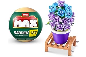 MAX BUILD MORE MAX Premium Garden Pot Plants Building Bricks Collection (up to 233 Pieces, 6 to Collect). (Campanula, 1 Capsule)