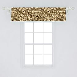 Ambesonne Leopard Window Valance, Illustration of