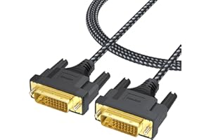 DteeDck DVI Cable 3ft, DVI to DVI-D DVI-I Cables, 24+1 Single Link DVI Cord Male to Male for Monitor Computer PC Desktop Projector Display and More